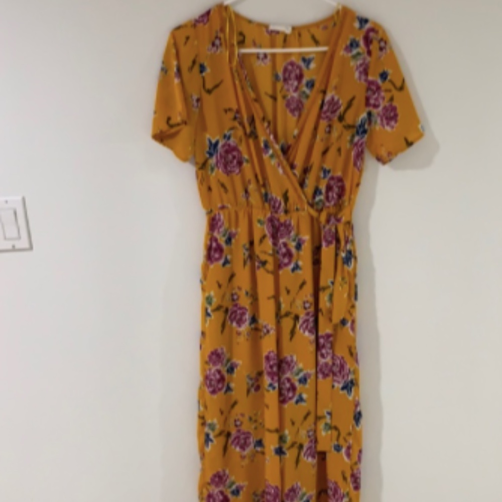 Yellow Floral Romper